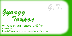 gyorgy tompos business card